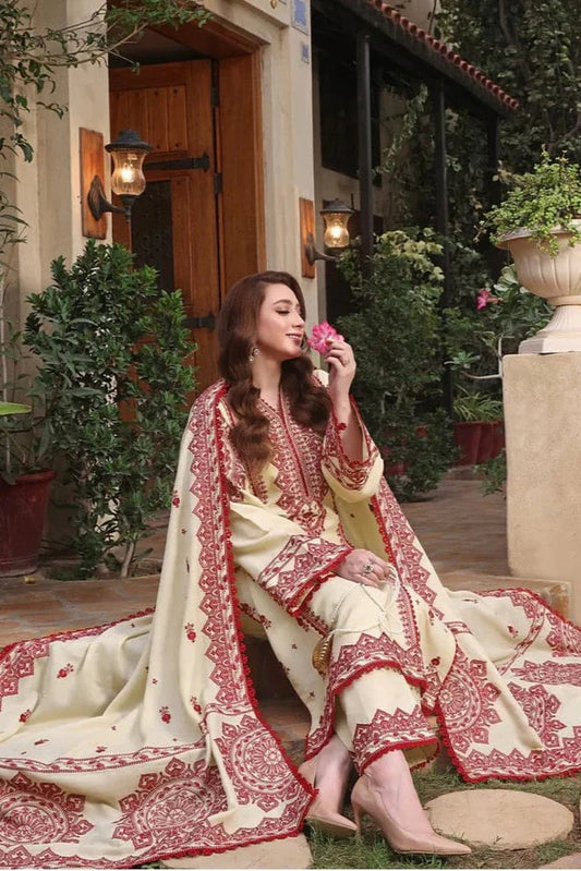 Aneelas Embroidery 3PC Dhanak Suit JCH-117