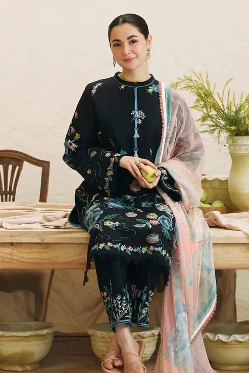 Zara Shah Jahan Heavy Embroidery 3PC Dhanak Suit JCH-189