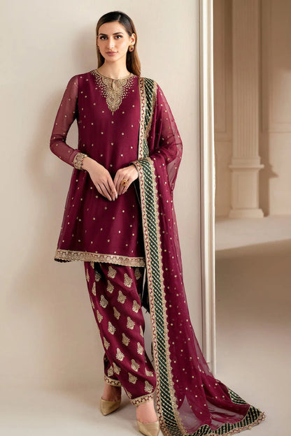 JCH-027 Jazmin Heavy Embroidery 3PC Dhanak Suit