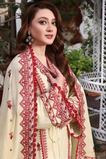 Aneelas Embroidery 3PC Dhanak Suit JCH-117