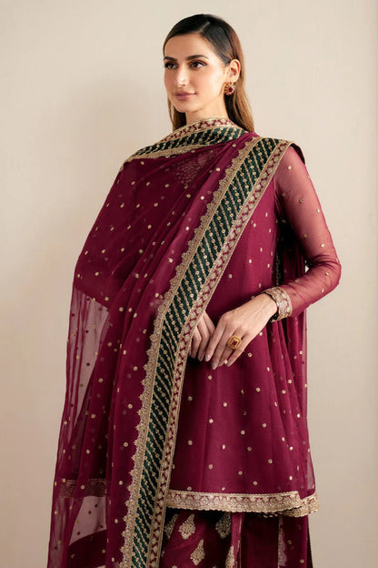 JCH-027 Jazmin Heavy Embroidery 3PC Dhanak Suit