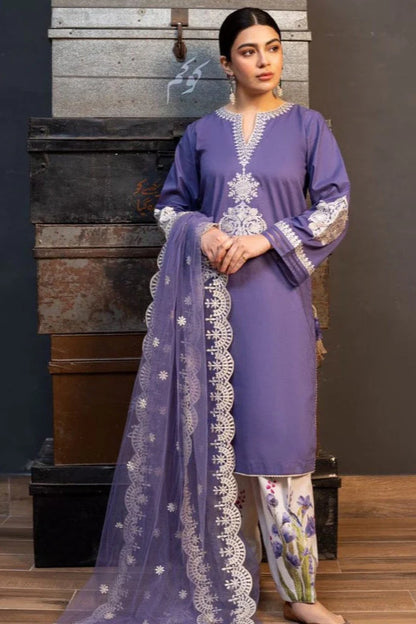 Zara Shah Jahan Heavy Embroidery 3PC Dhanak Suit JCH-036