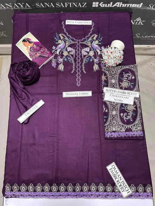 Vanya Embroidery 2PC Dhanak Suit JCH-128