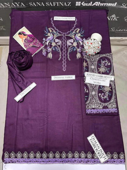 Vanya Embroidery 2PC Dhanak Suit JCH-128