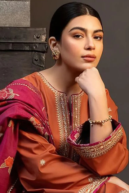 Zara Shah Jahan Embroidery 3PC Dhanak Suit JCH-165