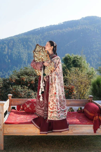 JCH-004 Hussain Rehar Heavy Embroidery 3PC Dhanak Suit