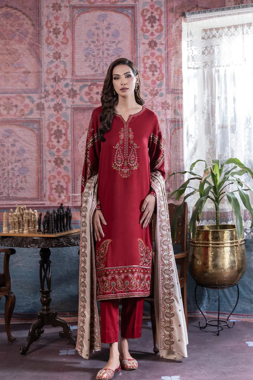 Noor Heavy Embroidery 3PC Dhanak Suit JCH-060