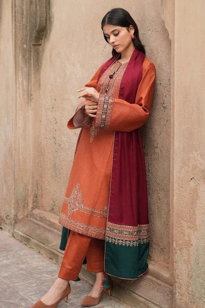 Jazmin Heavy Embroidery 3PC Dhanak Suit JCH-039