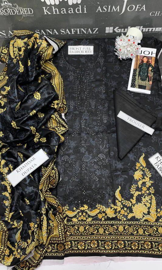 JCH-004 Bareeze Heavy Embroidery 3PC Khaddar Suit