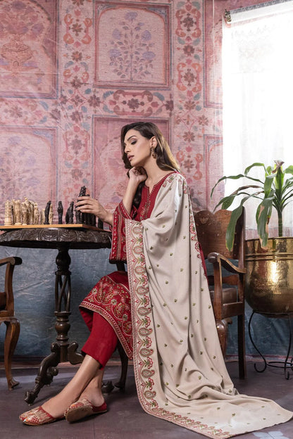 Noor Heavy Embroidery 3PC Dhanak Suit JCH-060