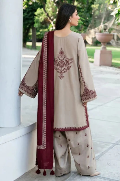 Baroque Embroidery 3PC Dhanak Suit JCH-186