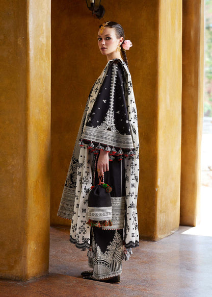 JCH-025 Hussain Rehar Heavy Embroidery 3PC Dhanak Suit