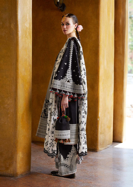 JCH-025 Hussain Rehar Heavy Embroidery 3PC Dhanak Suit
