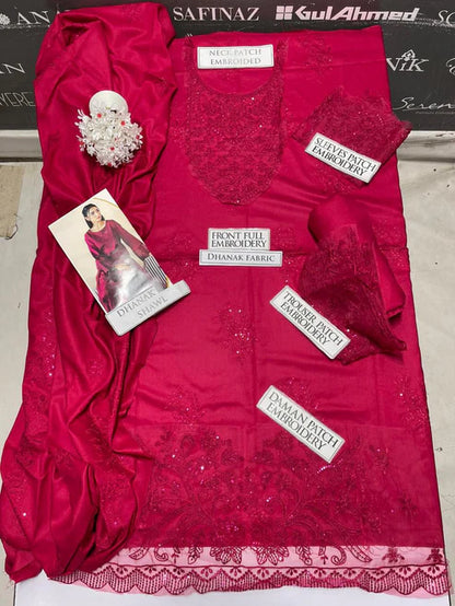 Maria B Heavy Embroidery 3PC Dhanak Suit JCH-131