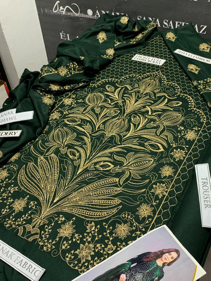 JCH-012 Bareeze Heavy Embroidery 3PC Dhanak Suit