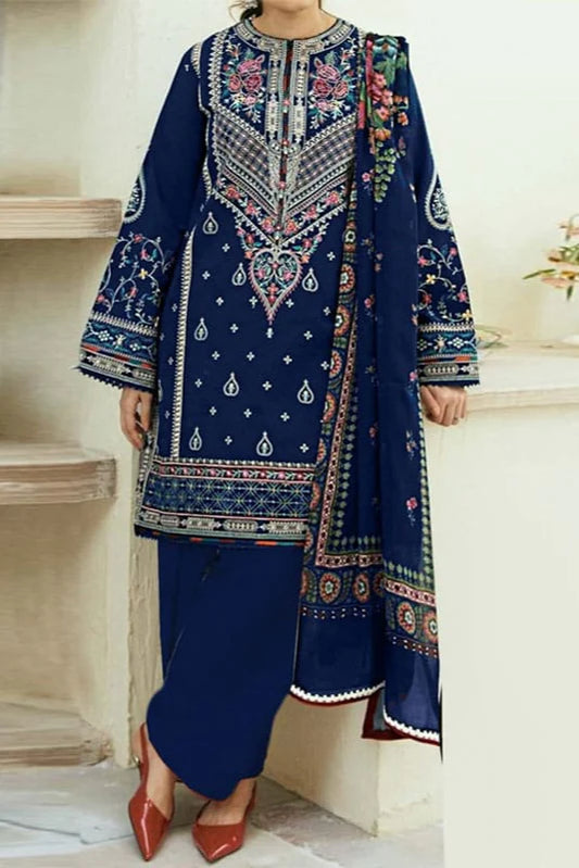 Zara Shah Jahan Heavy Embroidery 3PC Dhanak Suit JCH-050
