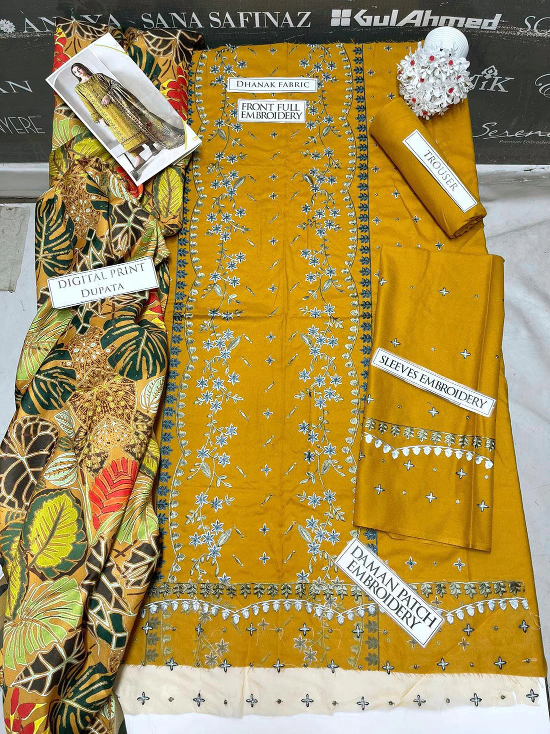 Sobia Nazir Heavy Embroidery 3PC Dhanak Suit JCH-070
