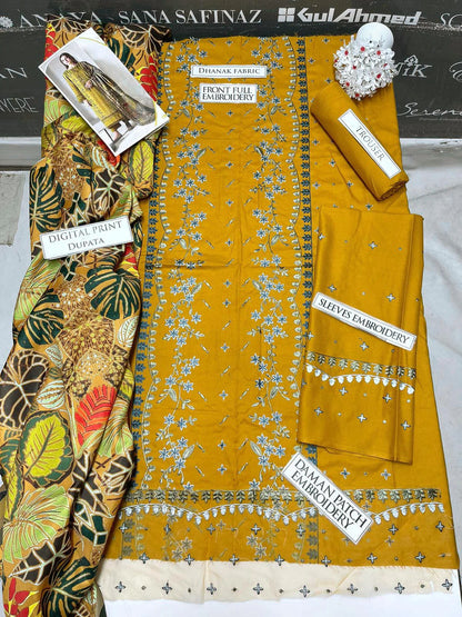 Sobia Nazir Heavy Embroidery 3PC Dhanak Suit JCH-070