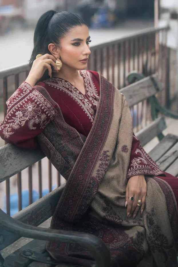 IzeI Embroidery 3PC Dhanak Suit JCH-080