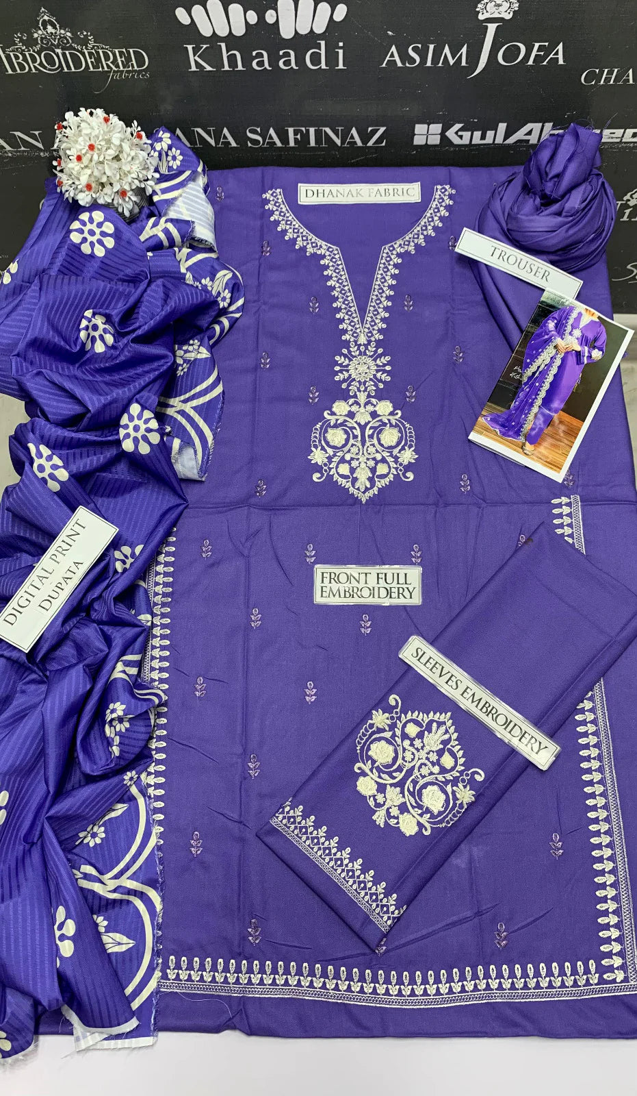 Zara Shah Jahan Heavy Embroidery 3PC Dhanak Suit JCH-036