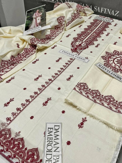Aneelas Embroidery 3PC Dhanak Suit JCH-117