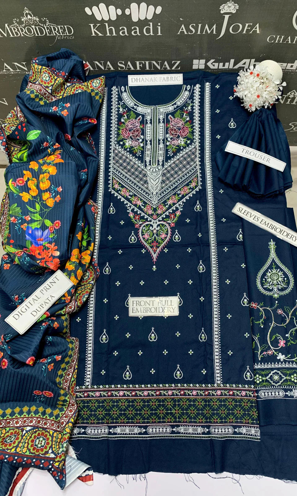 Zara Shah Jahan Heavy Embroidery 3PC Dhanak Suit JCH-050