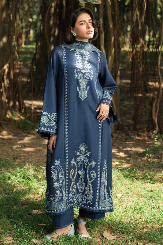Sapphire Embroidery 3PC Dhanak Suit JCH-116