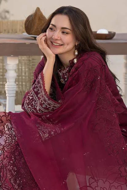 JCH-007 Qalamkar Heavy Embroidery 3PC Dhanak Suit