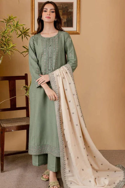 Batik Embroidery 3PC Dhanak Suit JCH-192