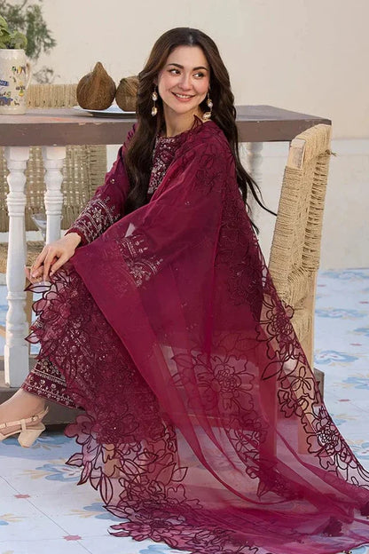 JCH-007 Qalamkar Heavy Embroidery 3PC Dhanak Suit