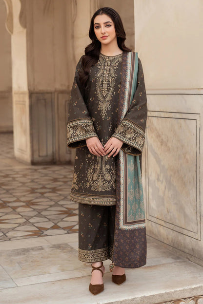 Jazmin Heavy Embroidery 3PC Dhanak Suit JCH-038