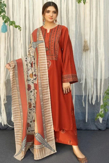 A Sling Heavy Embroidery 3PC Dhanak Suit JCH-066