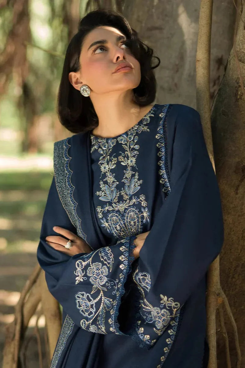 Sapphire Embroidery 3PC Dhanak Suit JCH-116