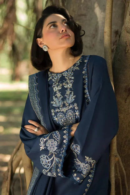 Sapphire Embroidery 3PC Dhanak Suit JCH-116
