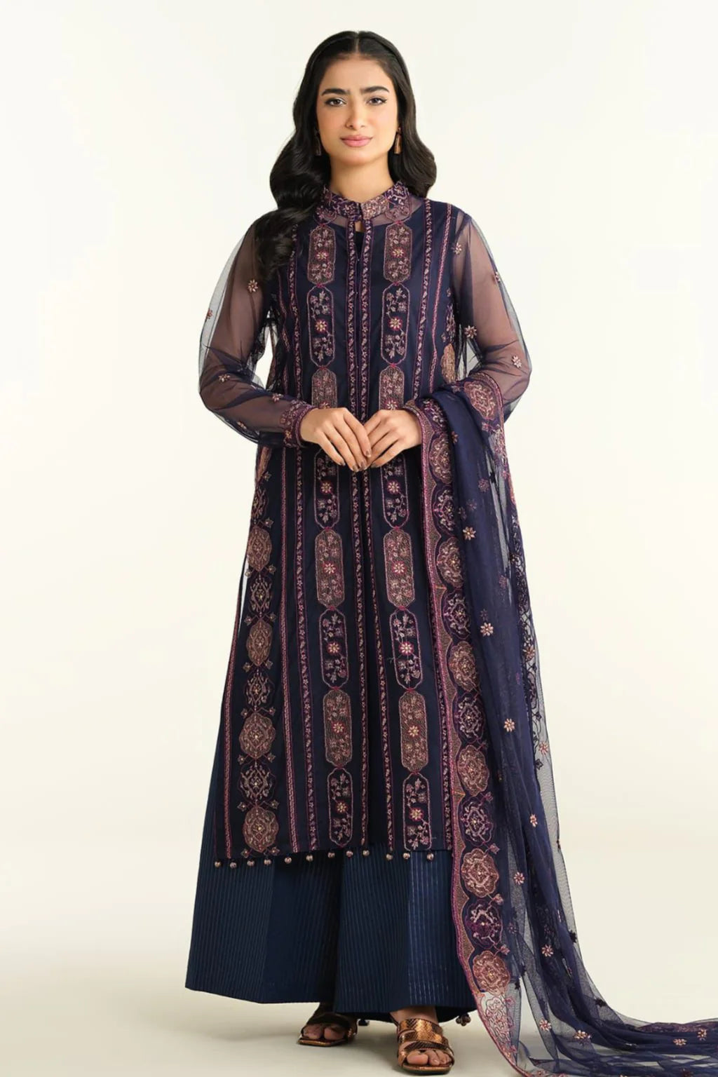 JCH-017 Kayseria Heavy Embroidery 3PC Dhanak Suit