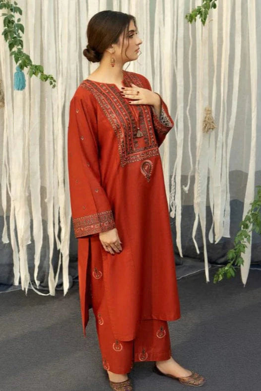 A Sling Heavy Embroidery 3PC Dhanak Suit JCH-066
