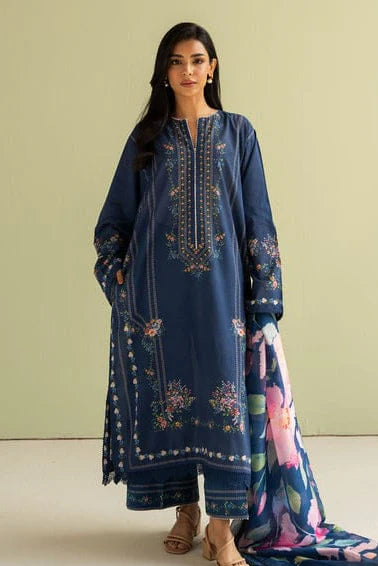 Zara Shah Jahan Embroidery 3PC Dhanak Suit JCH-122