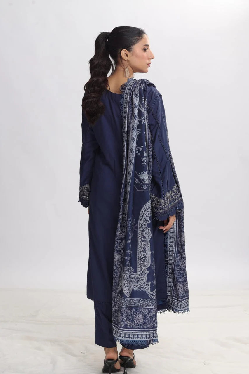 Maria B Heavy Embroidery 3PC Linen Suit JCH-068
