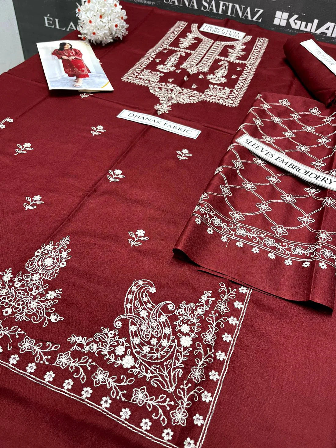 Sapphire Embroidery 2PC Dhanak Suit JCH-077