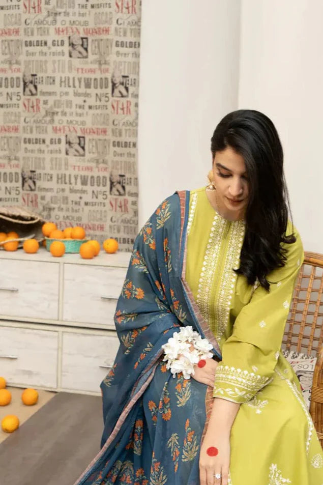 Urge Heavy Embroidery 3PC Dhanak Suit JCH-029