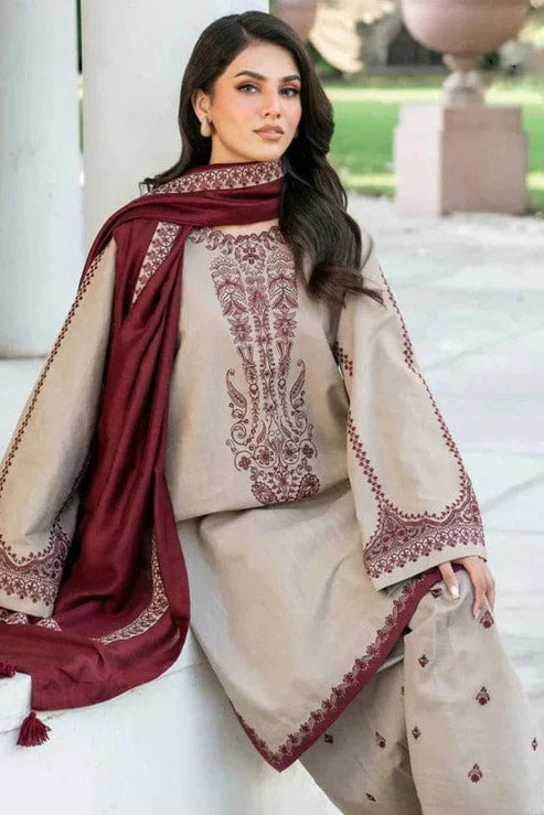 Baroque Embroidery 3PC Dhanak Suit JCH-186