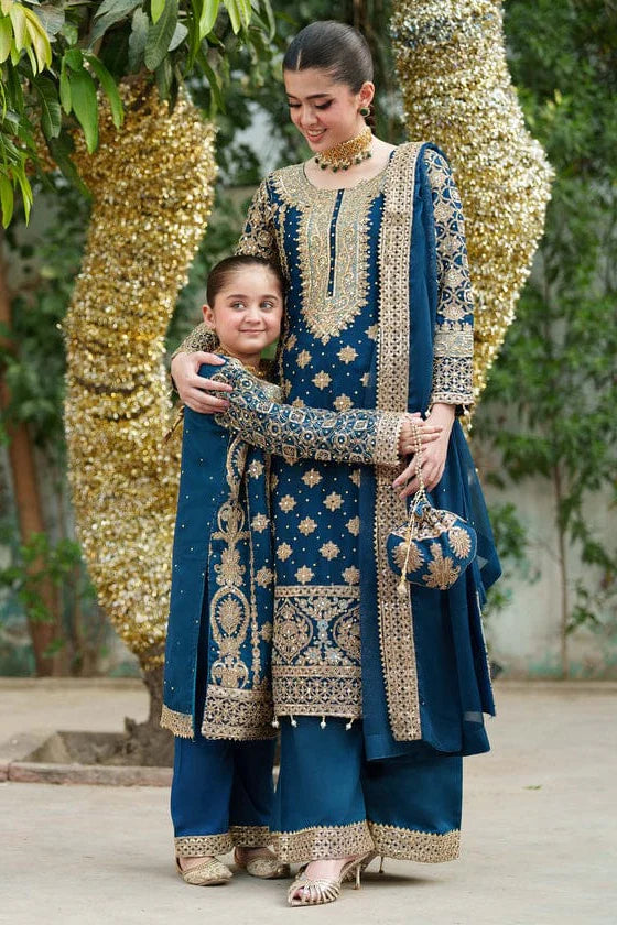 Rang Rasiya Heavy Embroidery 3PC Dhanak Suit JCH-106