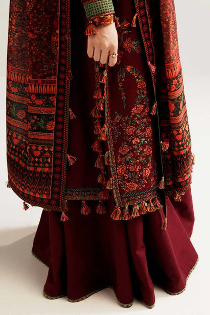 Hussain Rehar Heavy Embroidery 3PC Dhanak Suit JCH-200