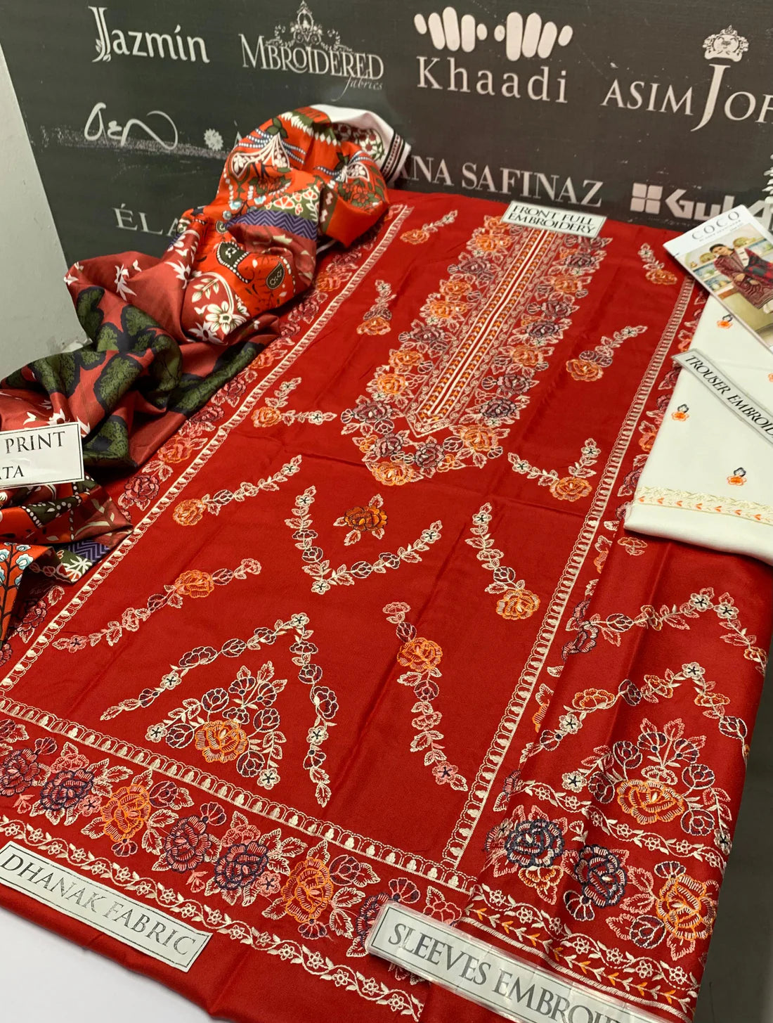 CoCo Heavy Embroidery 3PC Dhanak Suit JCH-051