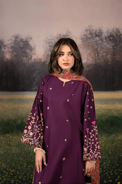 Urge Heavy Embroidery 3PC Dhanak Suit JCH-052