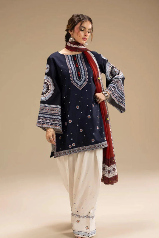 JCH-001 Jazmin Heavy Embroidery 3PC Linen Suit