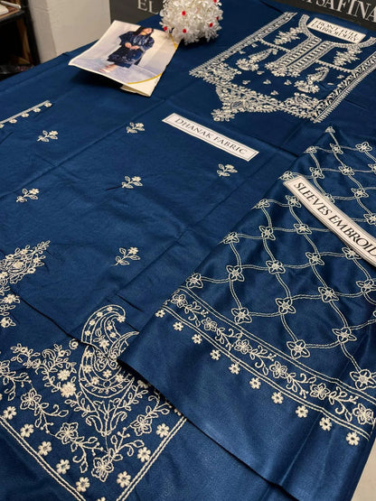 Sapphire Embroidery 2PC Dhanak Suit JCH-078