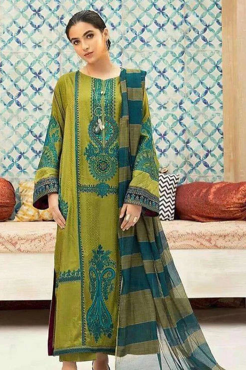 Maria B Heavy Embroidery 3PC Dhanak Suit JCH-166