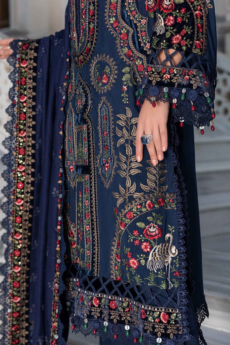JCH-016 Maria B Heavy Embroidery 3PC Dhanak Suit