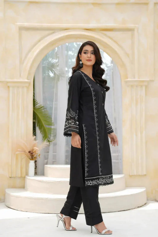 Azure Embroidery 2PC Dhanak Suit JCH-079